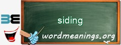 WordMeaning blackboard for siding